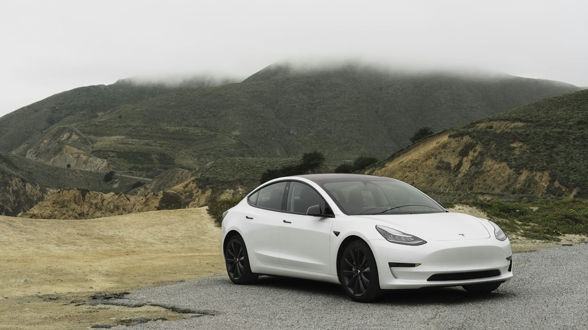 White Tesla Model 3 — referral purchase credits